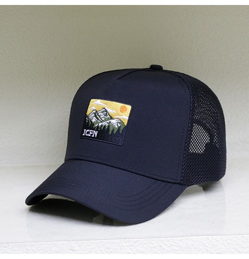 Customize Your Logo High Quality Embroidery Trucker Hats Wholesale Unisex Sports Cap Hiking Cap Black Classic gorras