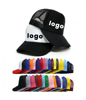 OEM 5 Panel Sport Cap Gorras Foam Mesh Trucker Hat Custom Logo Design Pattern 3D Embroidery Sublimation Print Promotional Hat